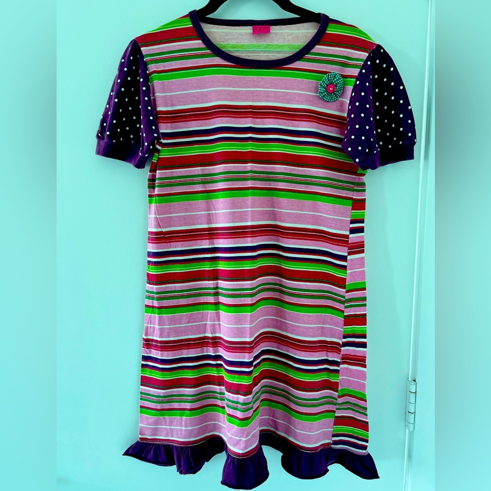 Puket girls nightgown colorful striped